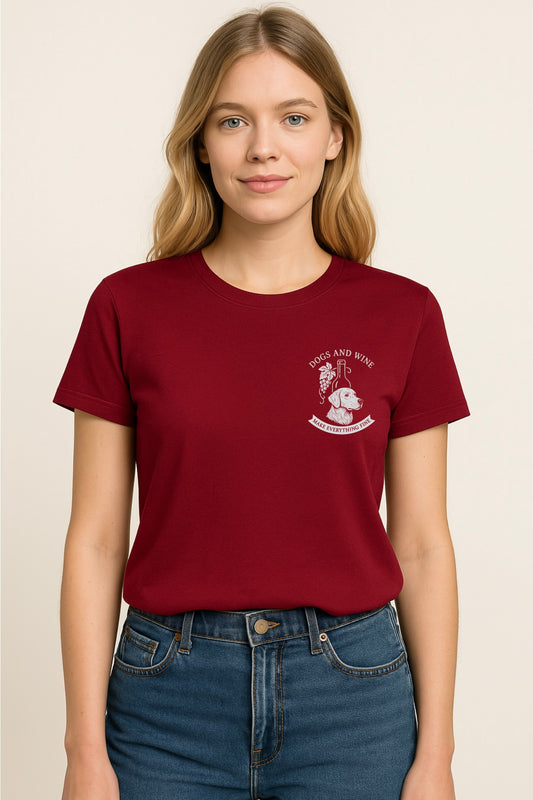 Unisex Fit T-Shirt "Dogs&Wine"
